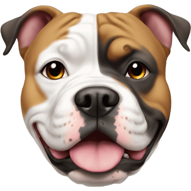 American bully dog tri color emoji