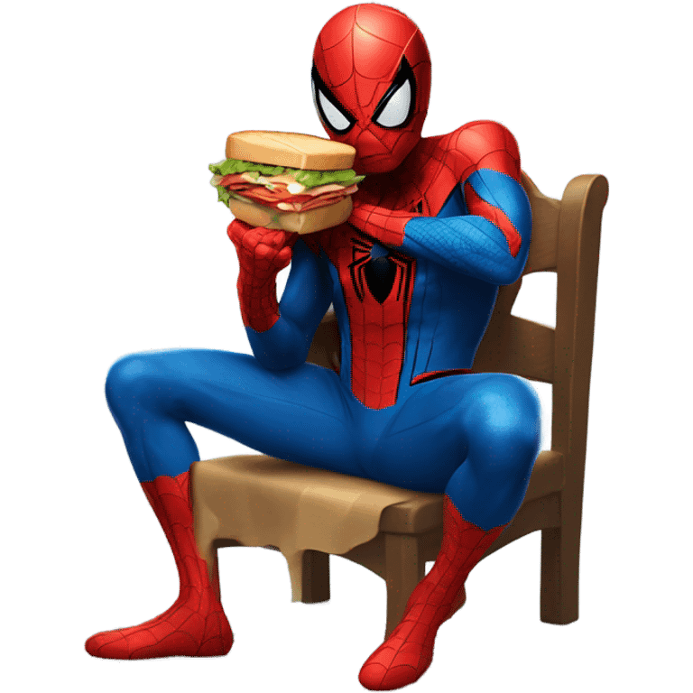 Spider-Man eating a sandwich  emoji