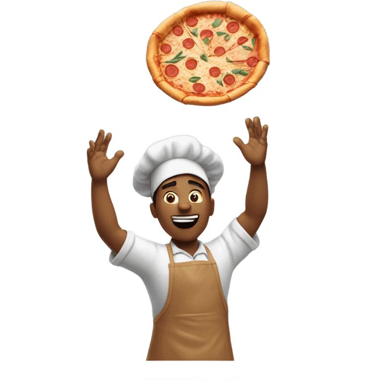 Person flipping pizza dough emoji