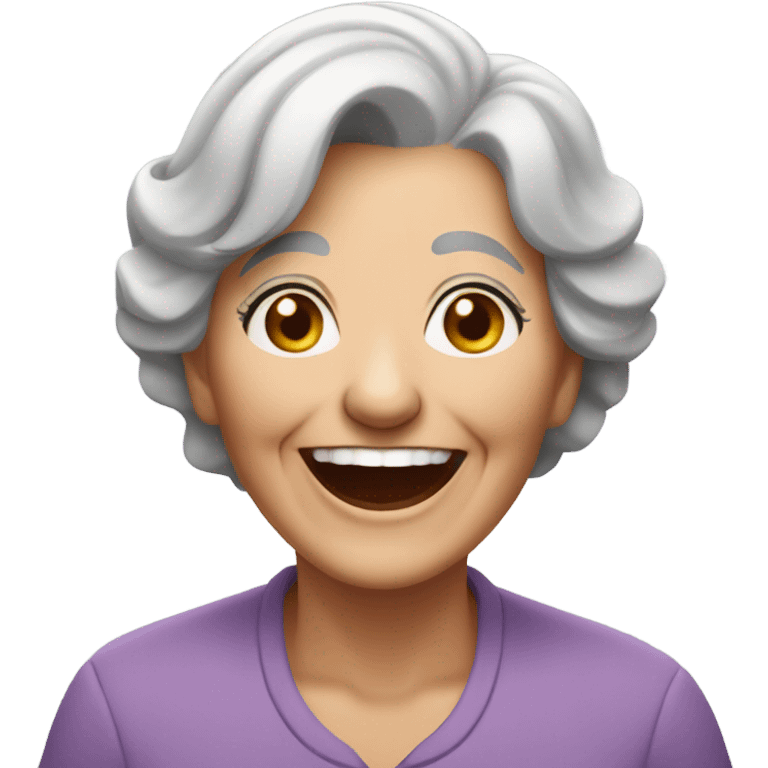 An old lady laughing  emoji