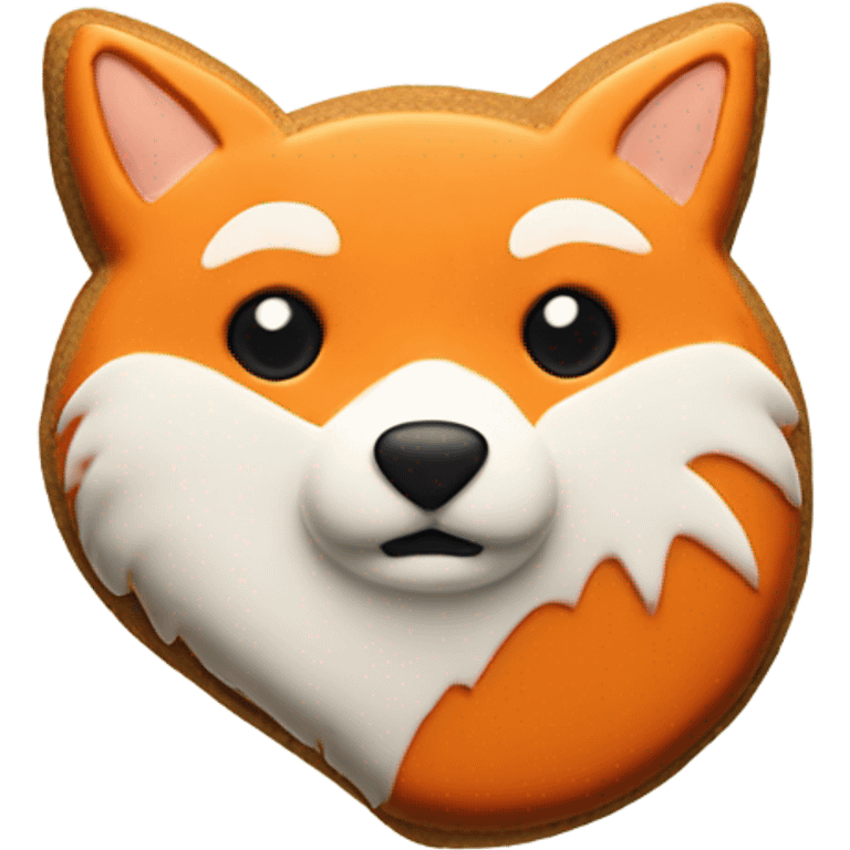 Fox cookie heart emoji