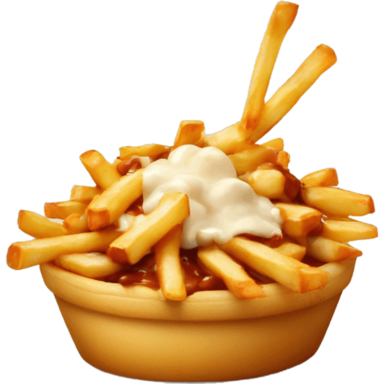 Poutine qui mange une poutine emoji