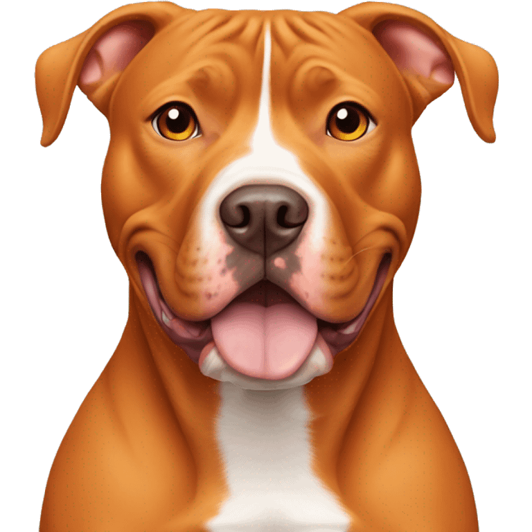 Fully orange pitbull emoji