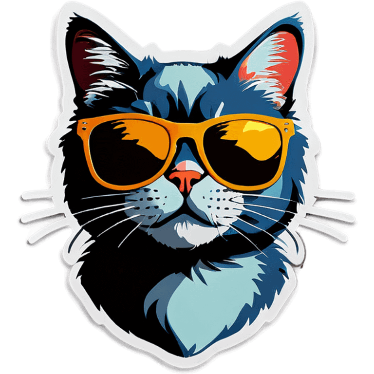 Cat with sunglasses emoji