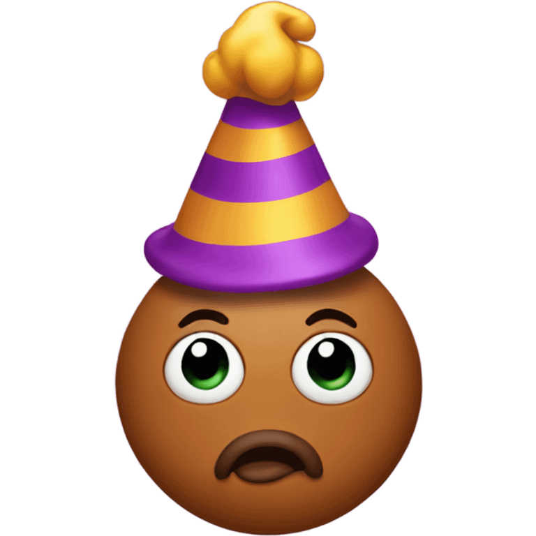 Poo emoji with a birthday hat emoji