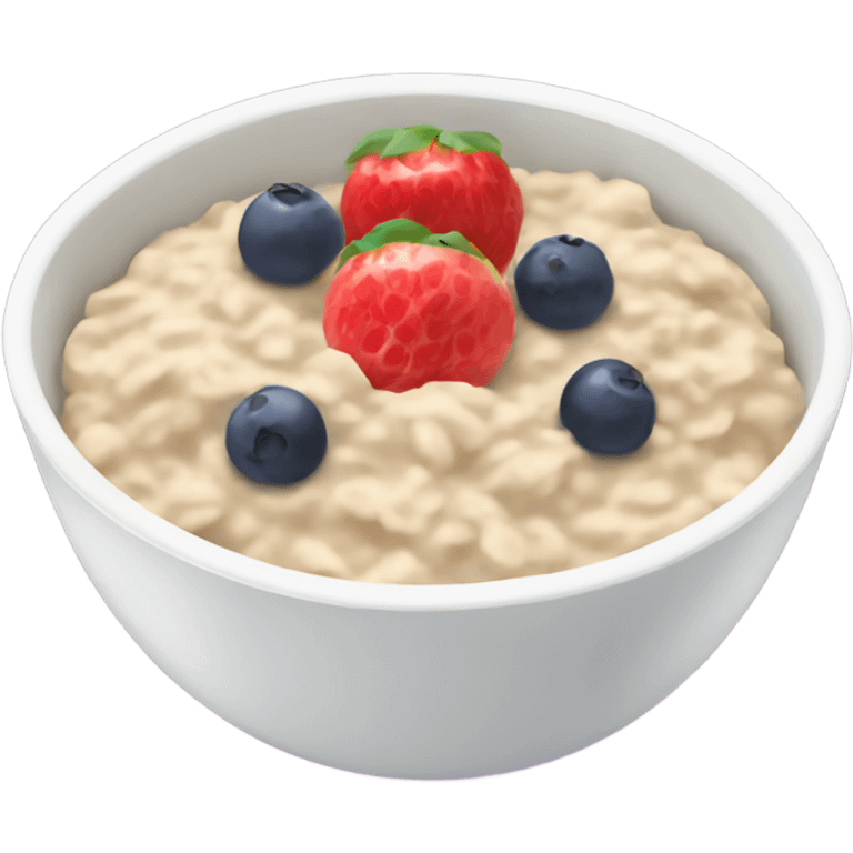 a bowl of oatmeal and fruit  emoji