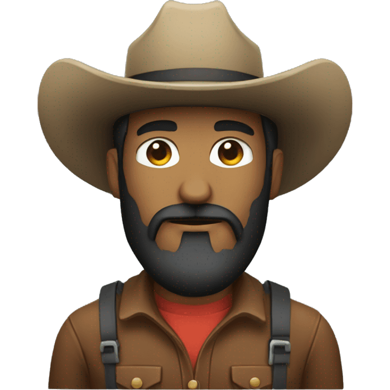 programmer with dark beard and a cowboy hat emoji