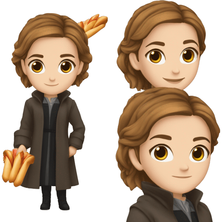 Emma Watson avec une baguette magique de Harry Potter  emoji