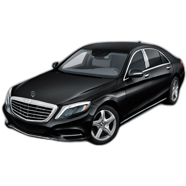 black Mercedes s class emoji