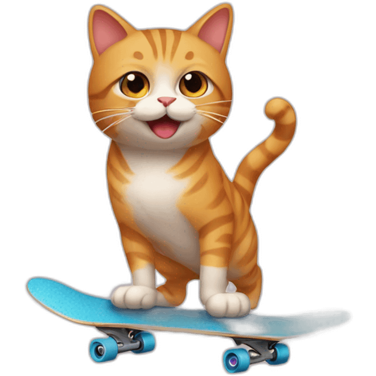 cat in skate emoji