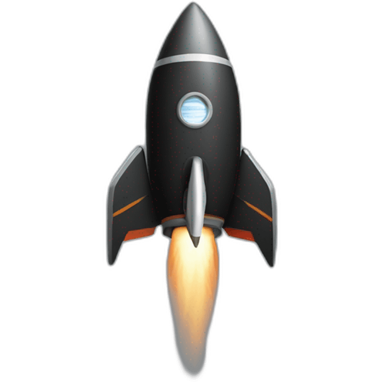 black rocket emoji