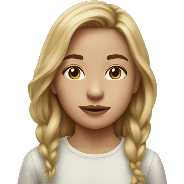 realistic solo portrait of girl emoji