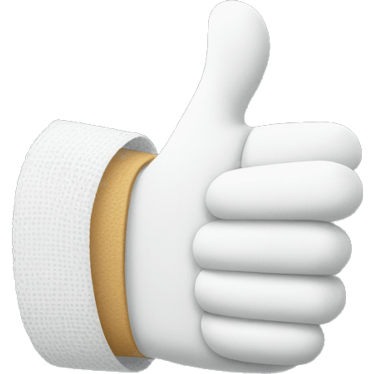 Bandaged thumbs up emoji