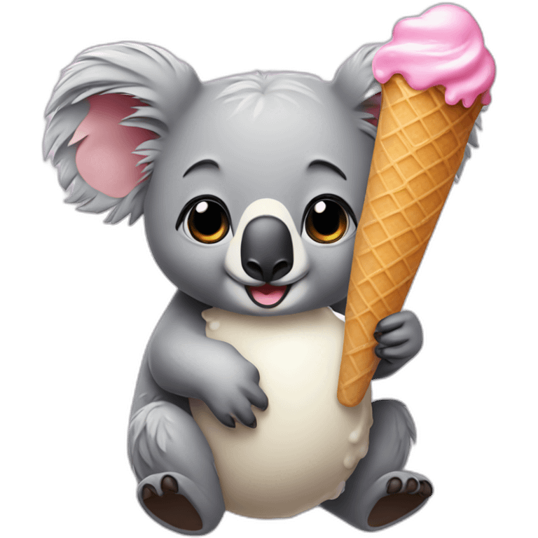 Koala ice cream emoji