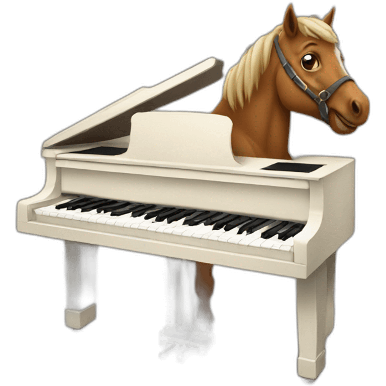 Horse play piano  emoji