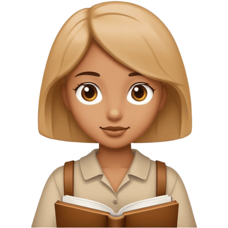 girl with book emoji