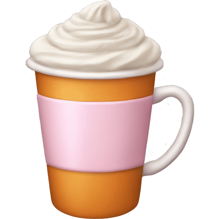 Light pink pumpkin latte emoji