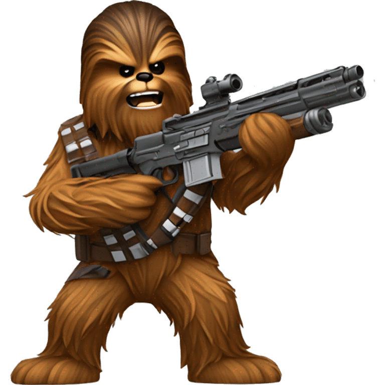 Chewbacca shooting emoji