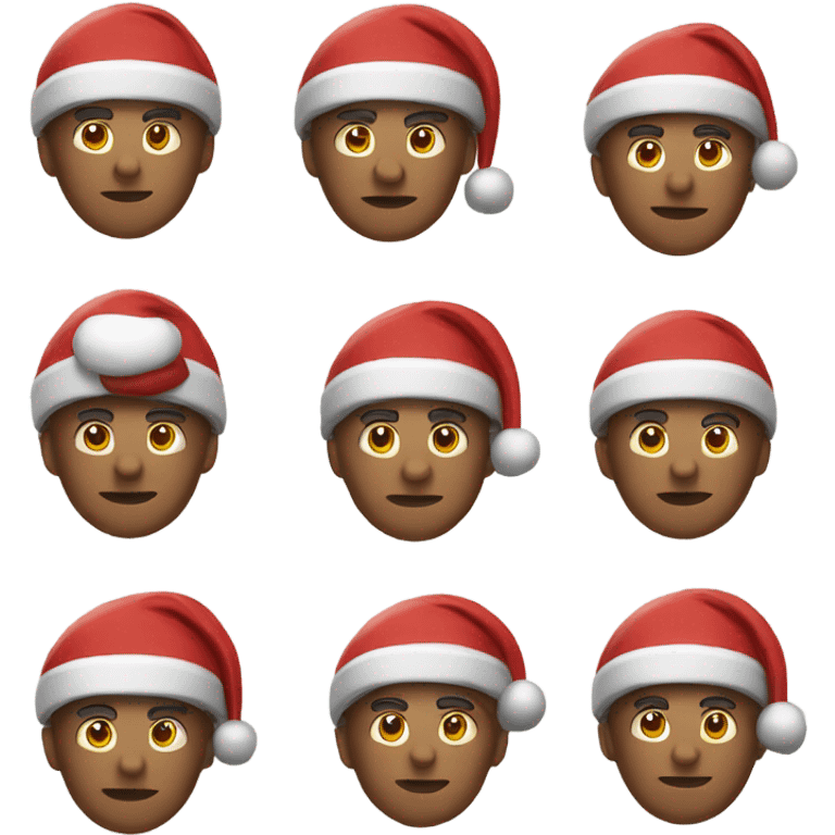 spartan male wearing santa hat emoji