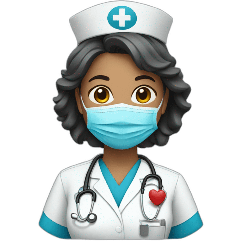 woman nurse with blue scrubs emoji