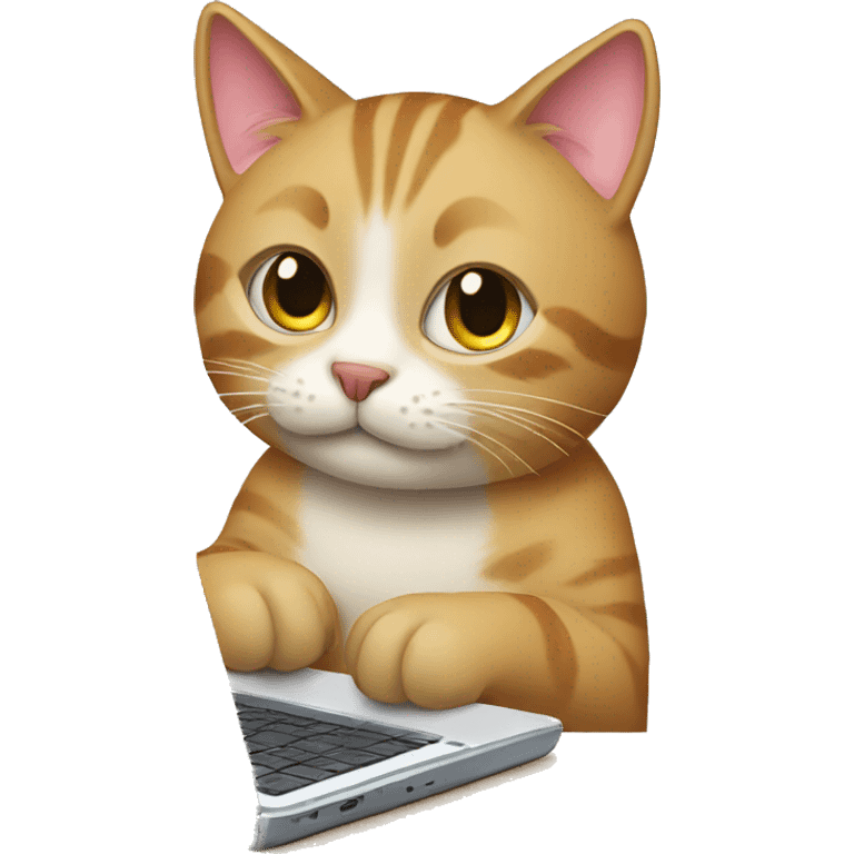 Cat using a laptop emoji