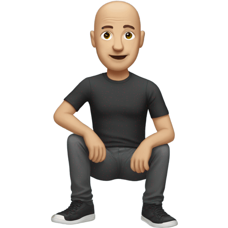 Bald man with fake leg emoji