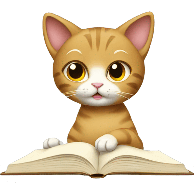 Female cat studying  emoji