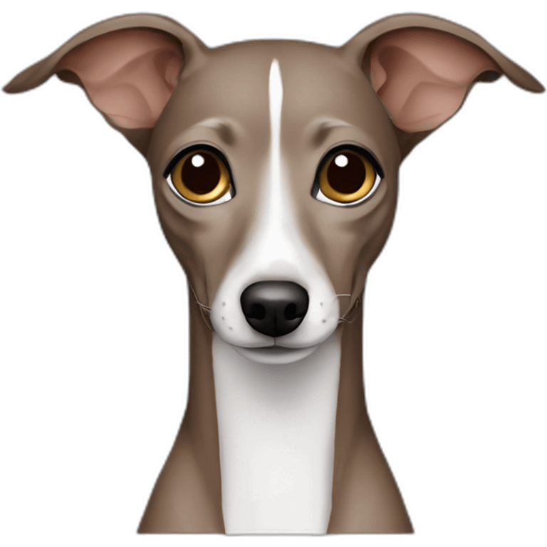 Italian greyhound emoji brown grey fur no white emoji