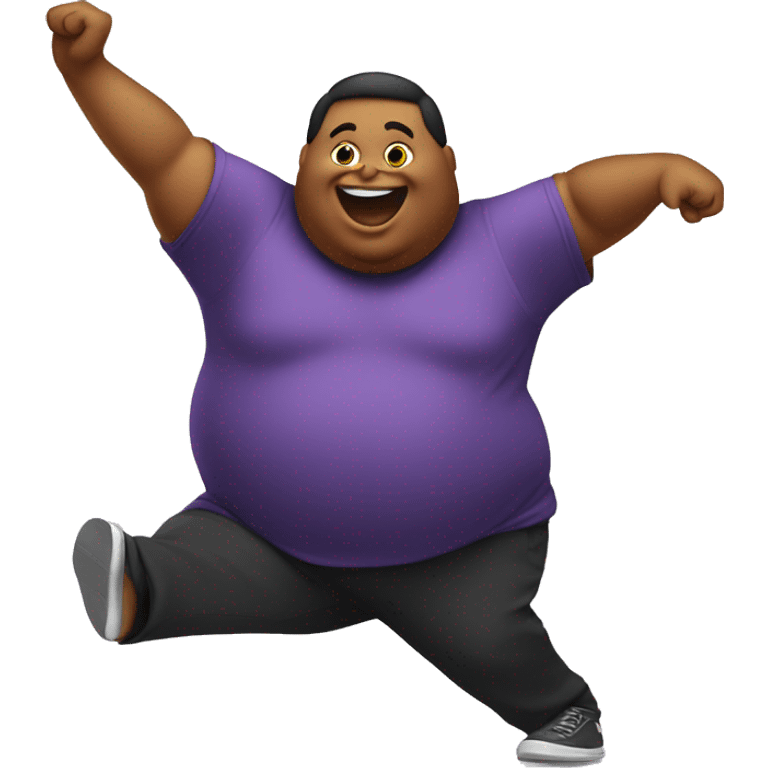 Fat person dancing emoji