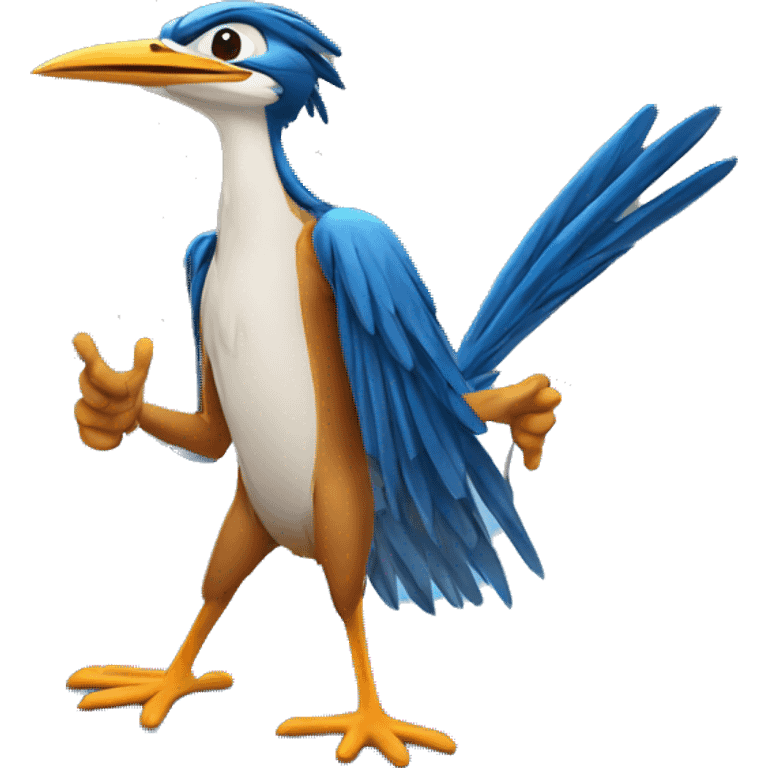 road runner holding a see you soon banner emoji