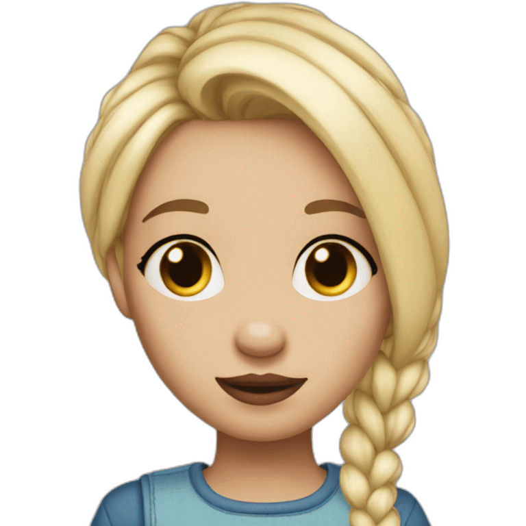 blonde Stich with makeup emoji