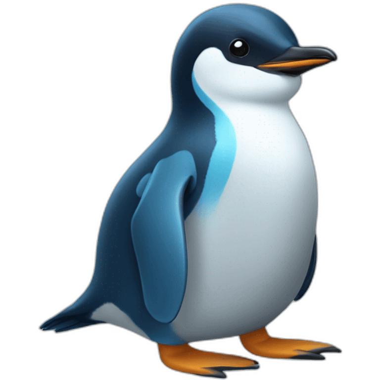 blue penguin full body emoji