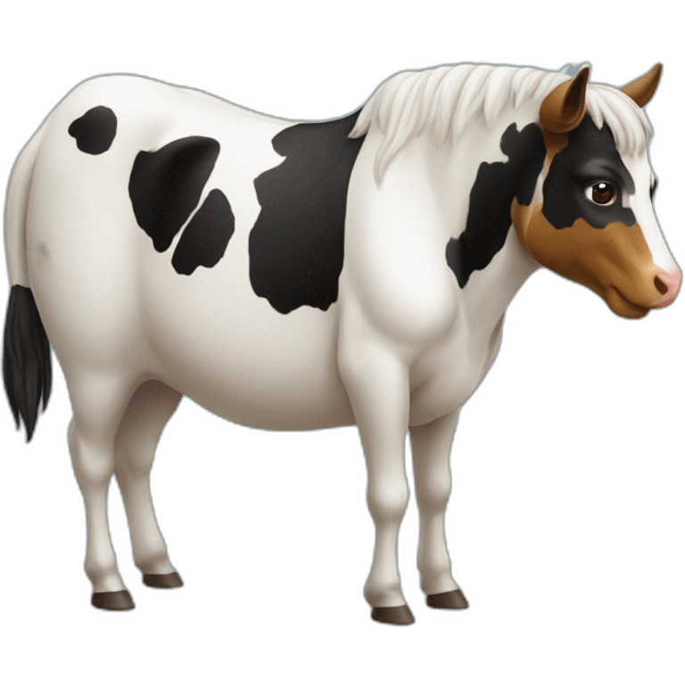 Vache sur un cheval emoji