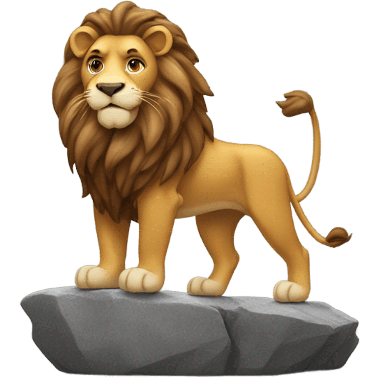 Lion on mountain  emoji