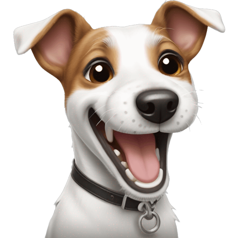 Jack Russel Terrier laughing  emoji