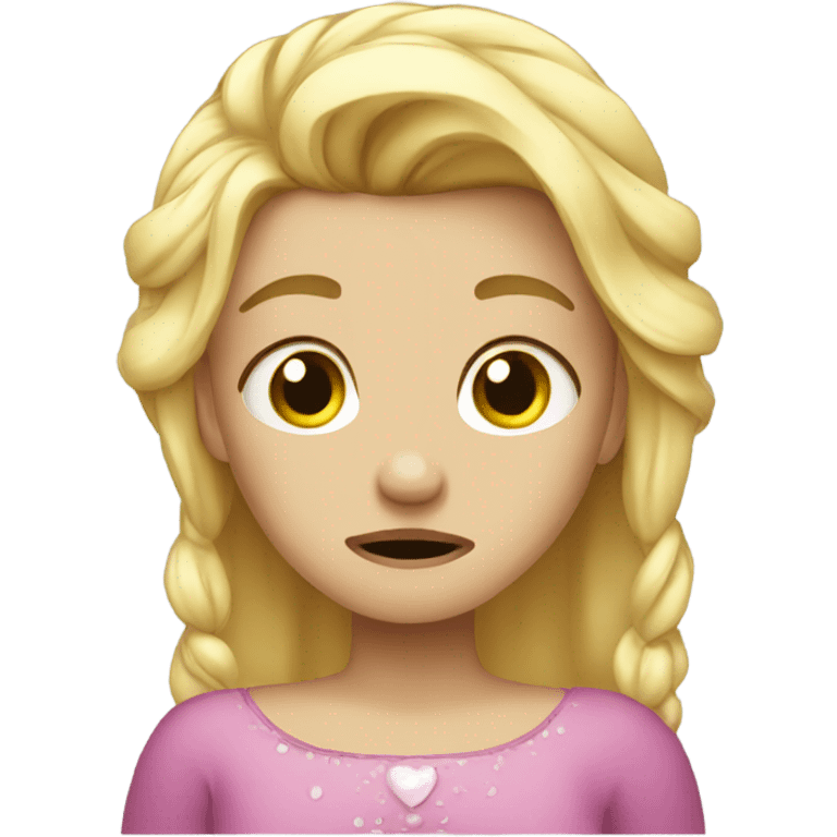 Crying blond princess  emoji