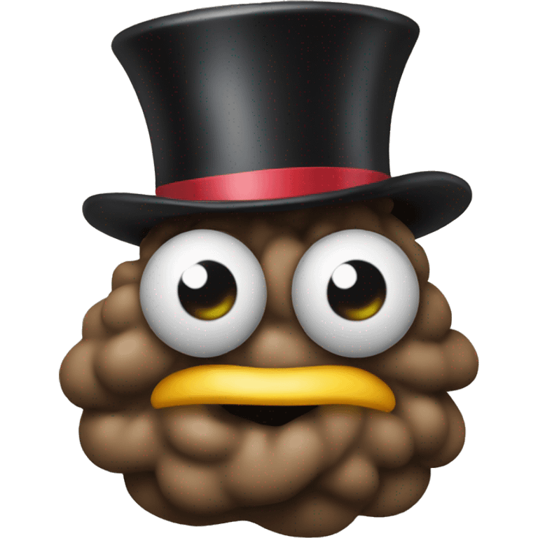 poop with a tophat emoji