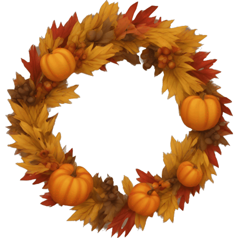 A fall wreath emoji