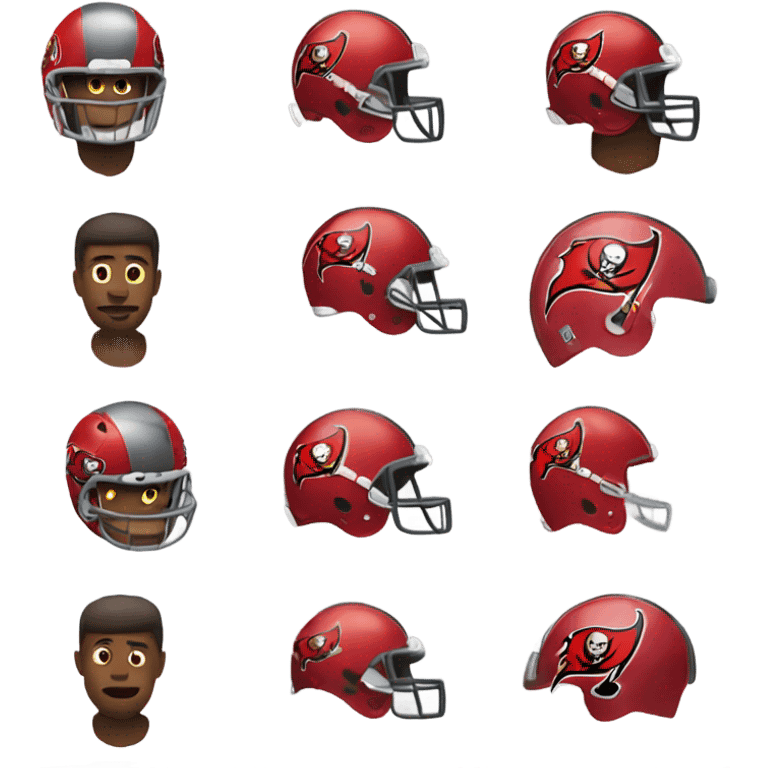  White guy wearing Tampa Bay Buccaneers helmet  emoji