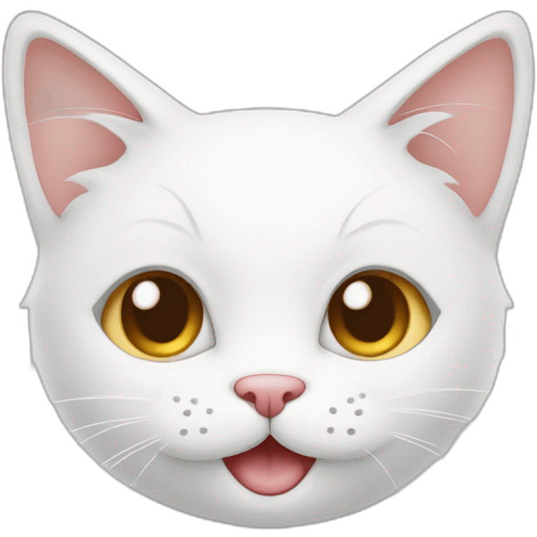 smile-white-cat emoji