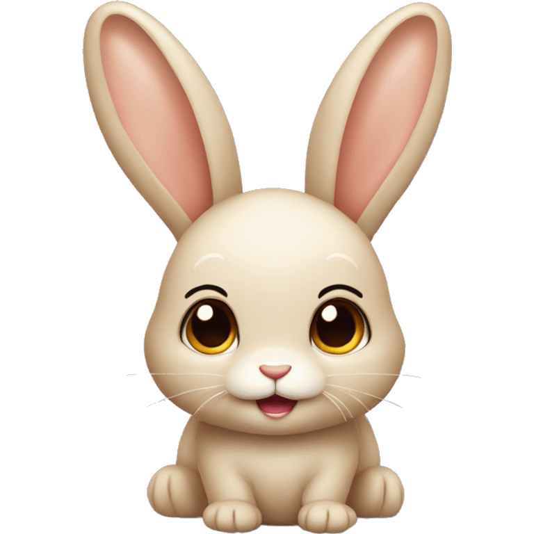 Cute beige bunny emoji