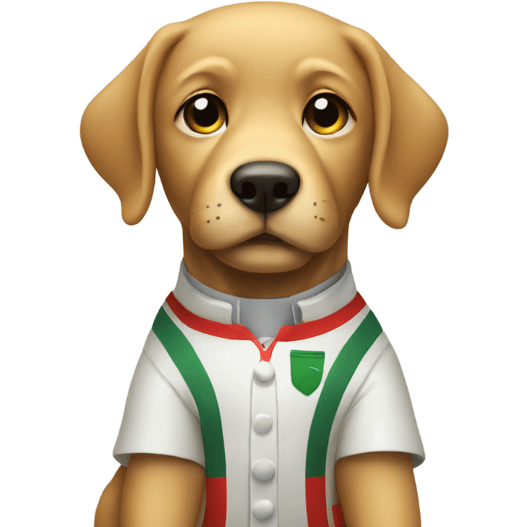 Lab in golf attire emoji