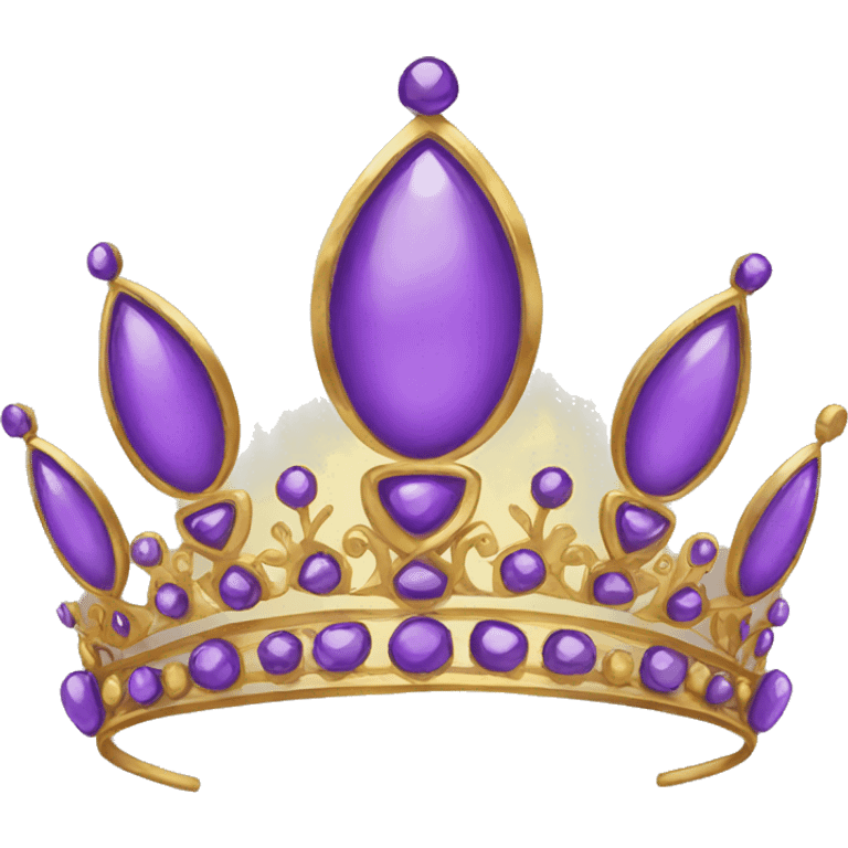 Purple and gold tiara  emoji