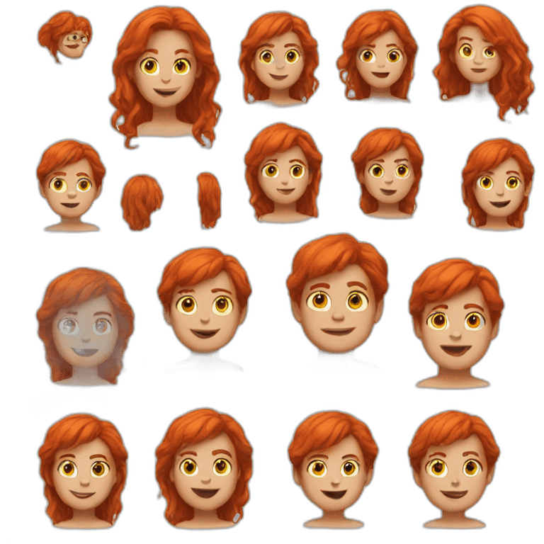 red hair memes emoji