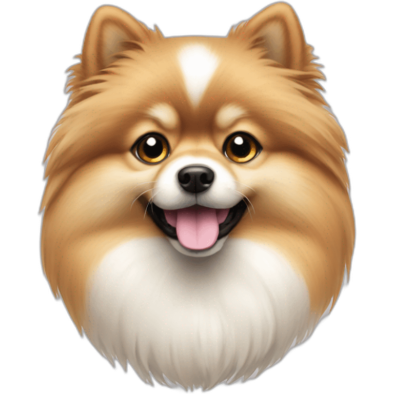 Pomeranio dog white emoji