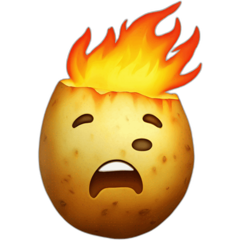 Potatoes on fire emoji