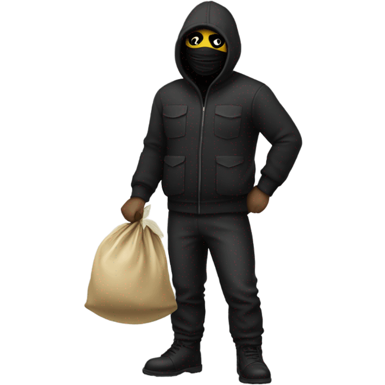 robber with bag of money  emoji