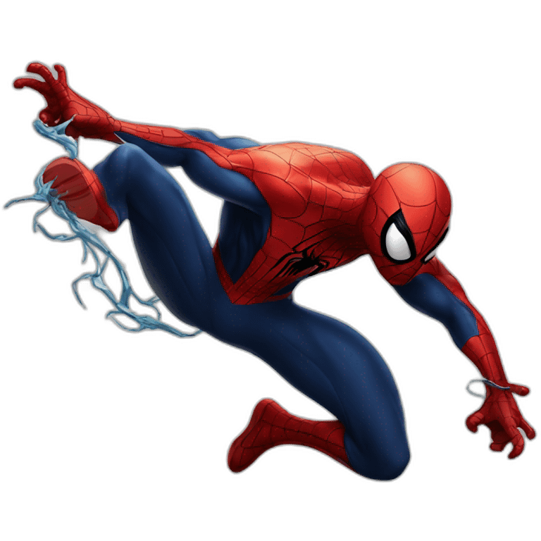 Spider man fighting venom emoji