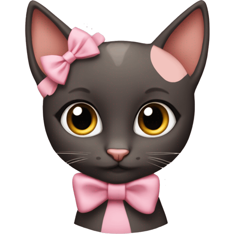 kitty marie without hair with pink bow emoji