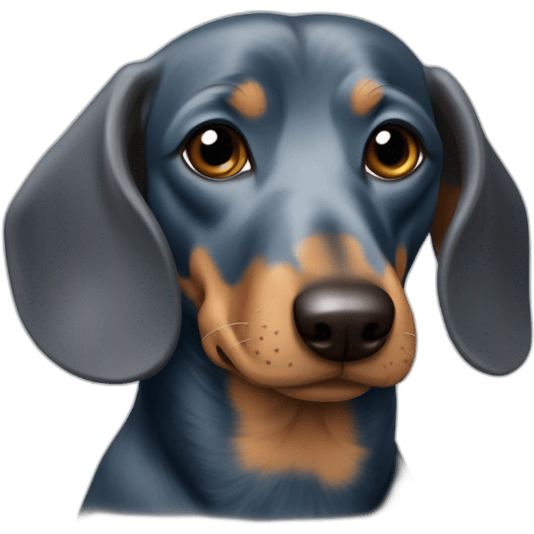 perro blue daschund perfil emoji